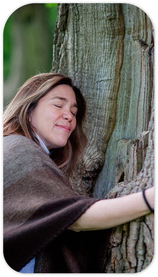 A person with a glowing, balanced aura, representing the Positive Energetic Reset therapy from C.flower Healing.