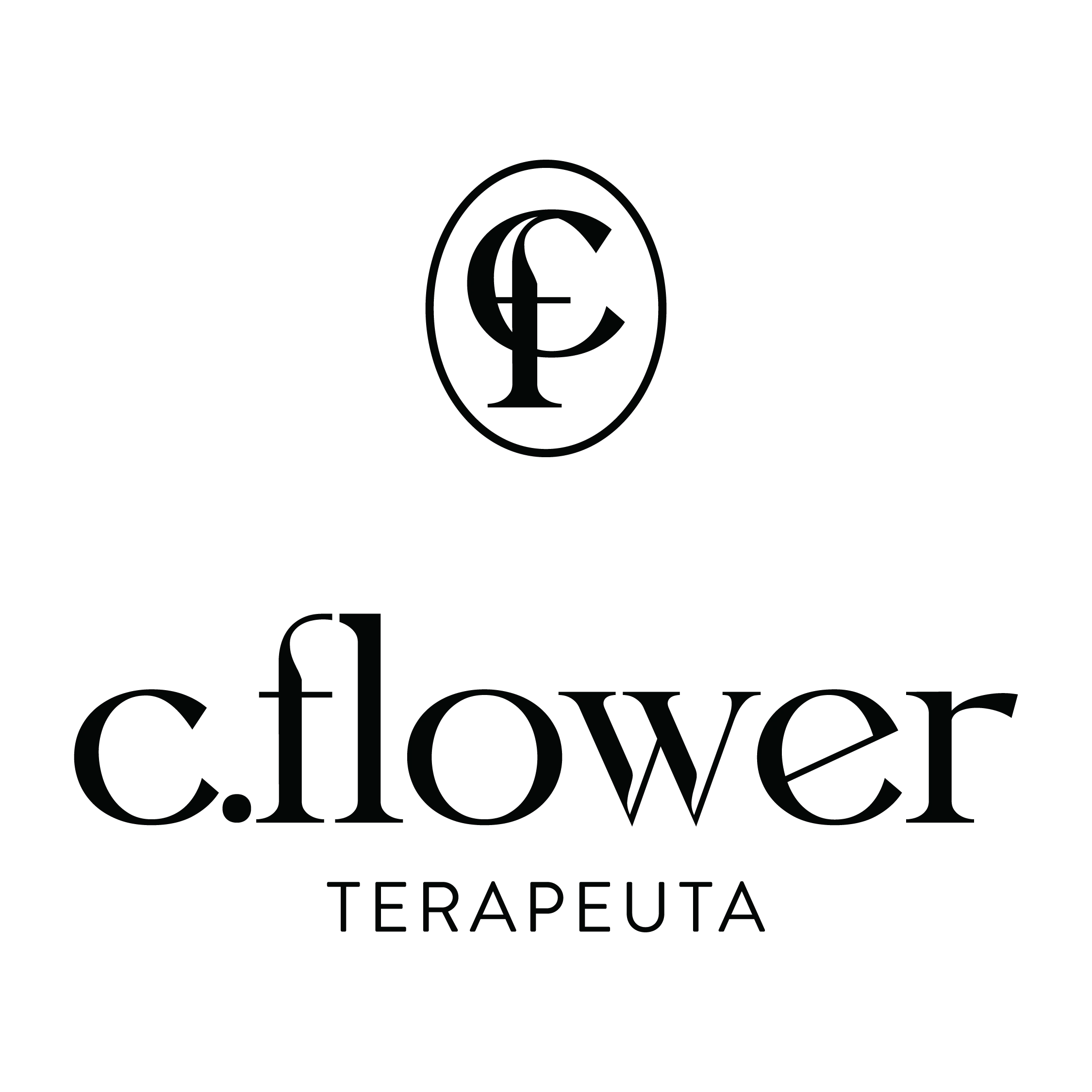 C.flower Healing logo with a stylized C shaped like a flower